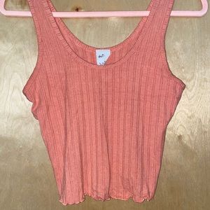 Peach Cropped Tank Top